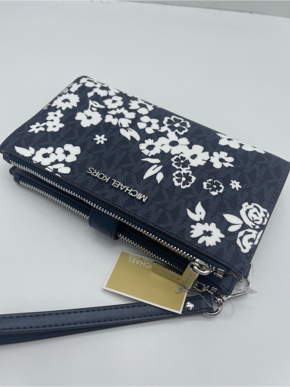 MICHAEL KORS Jet Set Travel Lg Double Zip Printed Signature Logo Wristlet Wallet - Picture 16 of 16